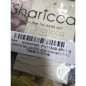 Sharicca Sexy Lace G-String Panties Underwear 6 Pack Size Small